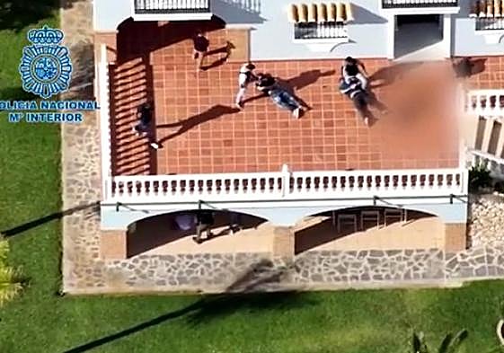 The luxury villa in Benalmadena where the three captors were arrested.