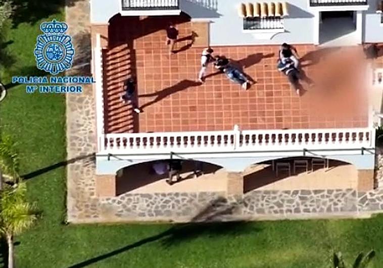 The luxury villa in Benalmadena where the three captors were arrested.
