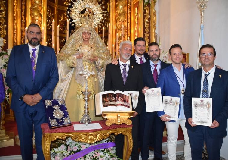 Members of the brotherhood of Los Moraos launch the anniversary activities.