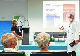 One of the talks at the Malaga hospital.