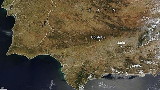 Worrying Nasa satellite image shows how drought is leaving its mark on Andalucía