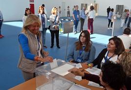 Mayor Ángeles Muñoz casts her vote in Marbella