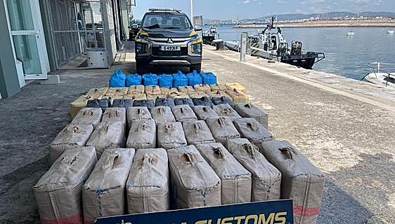 Two tonnes of drugs worth nine million pounds seized from sea off Gibraltar
