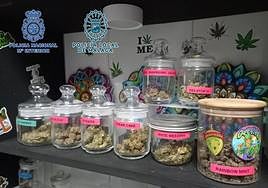 The cannabis was stored in sweets jars.