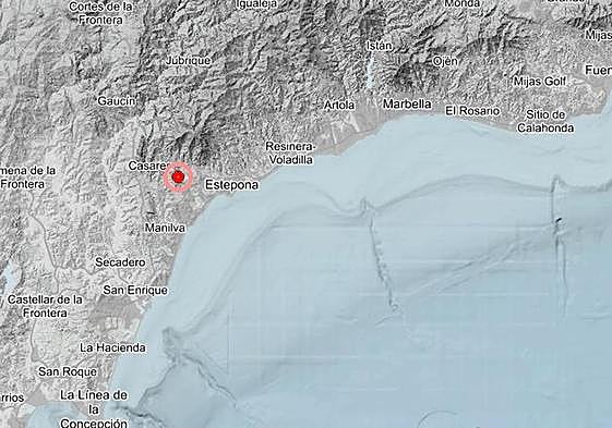 Epicentre of the tremor.