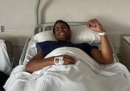 Rafael Nadal after his surgery.