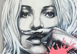 Zdenka's Disney characters and portraits are inspired by pop art.