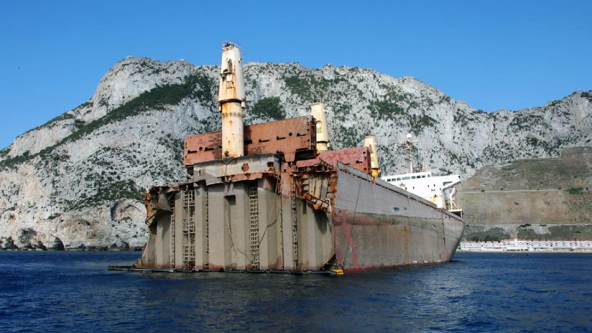 Stern of OS 35 refloated ahead of final stage of removal work | Sur in ...