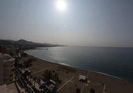 The skies today in Malaga city, due to the smoke from the wildfires in Canada.