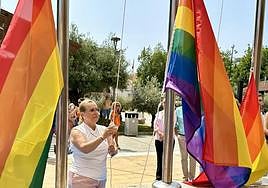 Mayor Ana Mula raised the rainbow flag in Fuengirola on Wednesday.