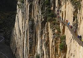 It was nicknamed the 'Walkway of Death' by intrepid rock climbers for decades, until the Malaga provincial authority refurbished the route a few years ago.
