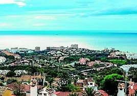 The view from BenalmádenaPueblo down to the coast.