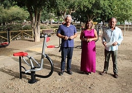 Laura Moreno at one of the new physical exercise areas.