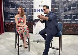 Ana Dachs and David Bustamante, just hours before the premiere.