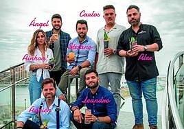 The cocktail experts with their creations.