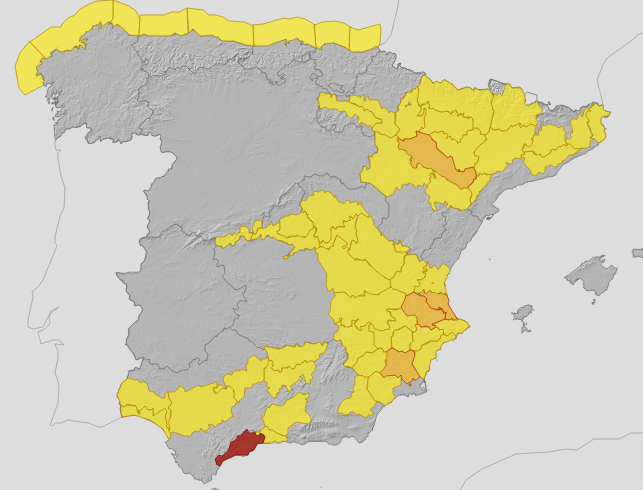 Weather alerts across Spain for this Wednesday, 2 August.