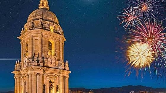 Cathedral offers prime skyline site from which to see opening fireworks for Malaga fair