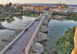 View of Cordoba from the Roman bridge.
