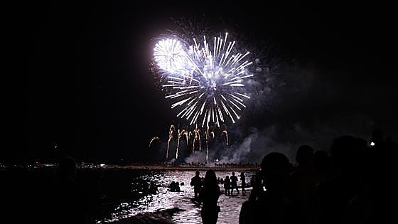 In pictures, spectacular drone show and firework display open Malaga's big summer fair