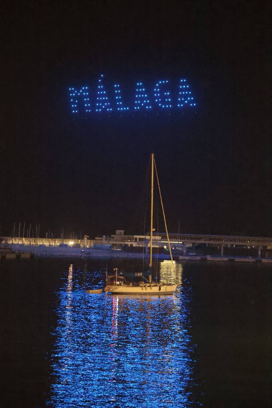 In pictures, spectacular drone show and firework display open Malaga's big summer fair