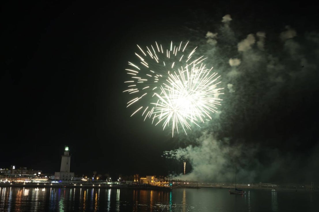 In pictures, spectacular drone show and firework display open Malaga's big summer fair