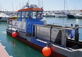 One of the cleaning boats.