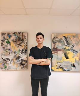 Tom Glendenning is one of the winners of the Moclín Arte competition to create work during the village's first art festival