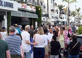Tourists in Puerto Banús.