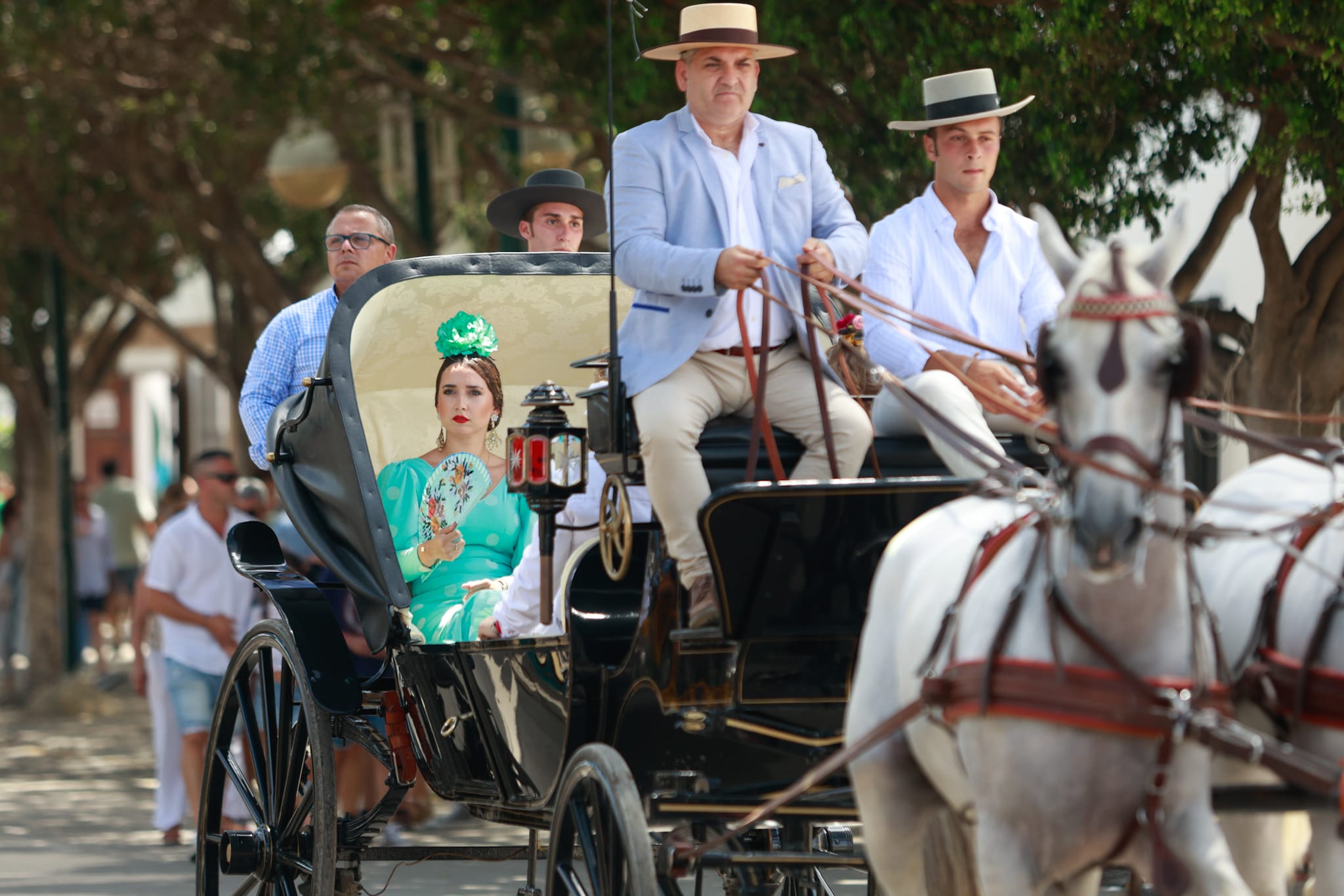 Tuesday's best images of Malaga's spectacular summer fair