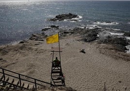 What do the new geometric symbols on some beach warning flags in Spain mean?