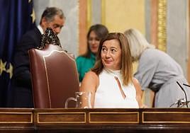 Francina Armengol during the meeting on Thursday.