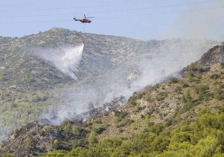 Image of the fire in Marbella.