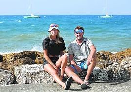 Dionisio Mendiola, with Kristine, one of the skippers of the catamarans.