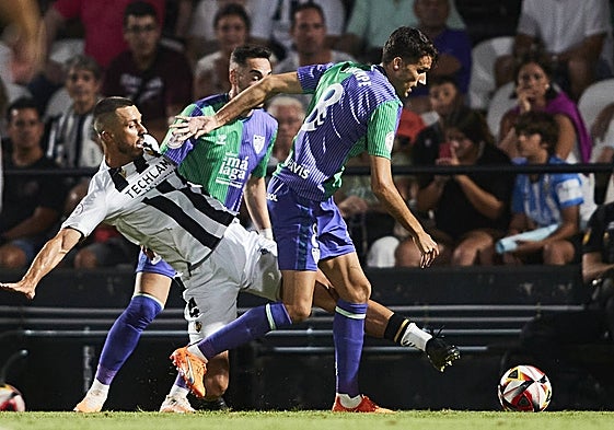 Action from the Castellón versus Malaga game on Saturday evening.