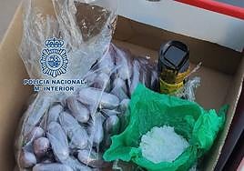 Two arrested in Marbella for transporting hashish hidden inside a shoebox