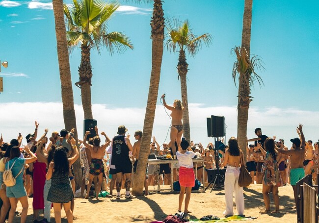 Music fans enjoyed free concerts on the beach.