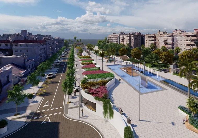 Vertical gardens and fountains, a sneak peek of what Estepona&#039;s striking new boulevard will look like