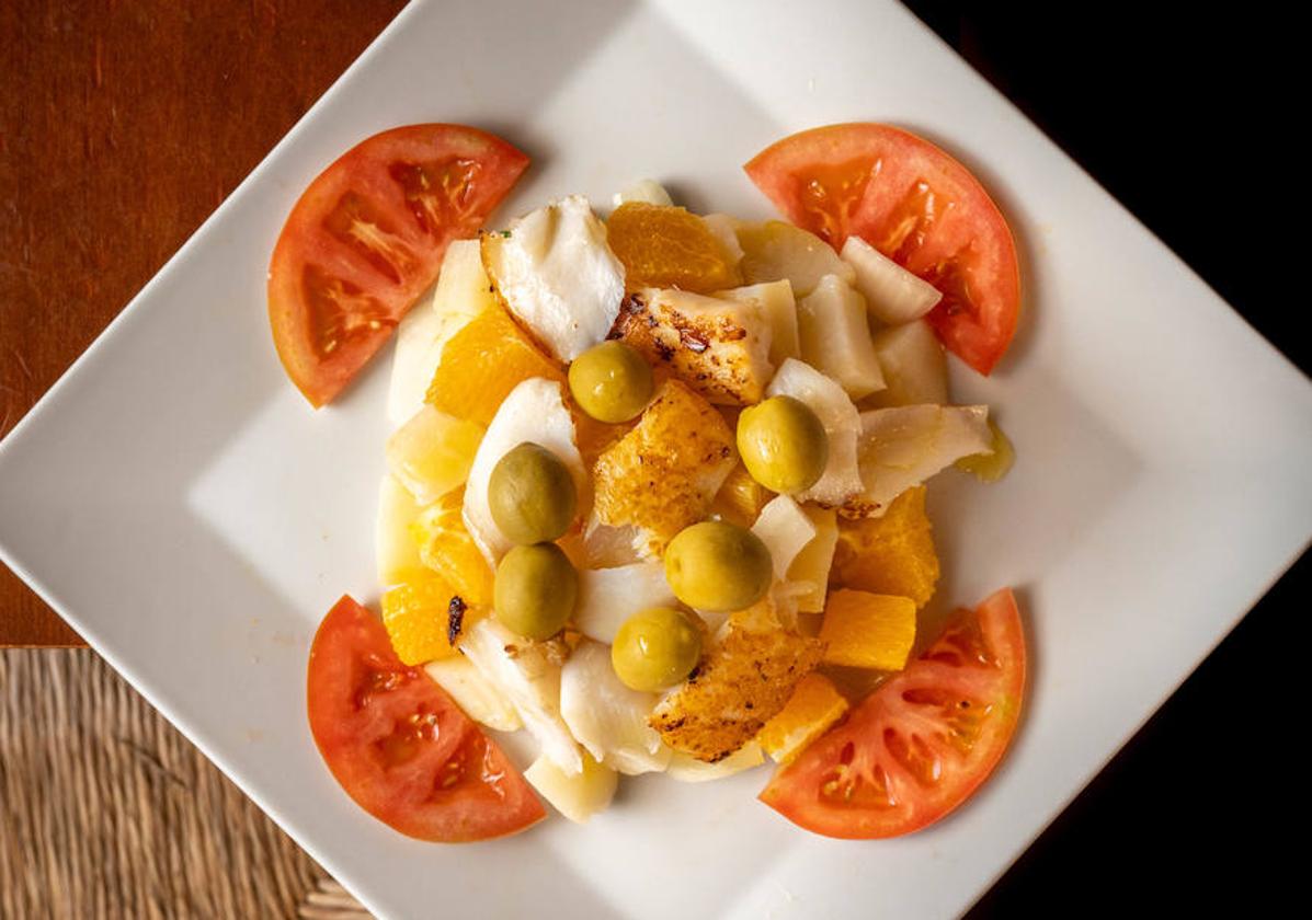 A Traditional Salad, With Cod And Orange, Named After Malaga 