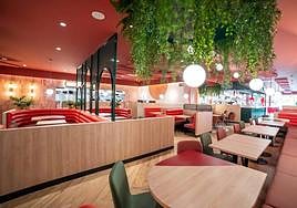 Interior of the new restaurant.