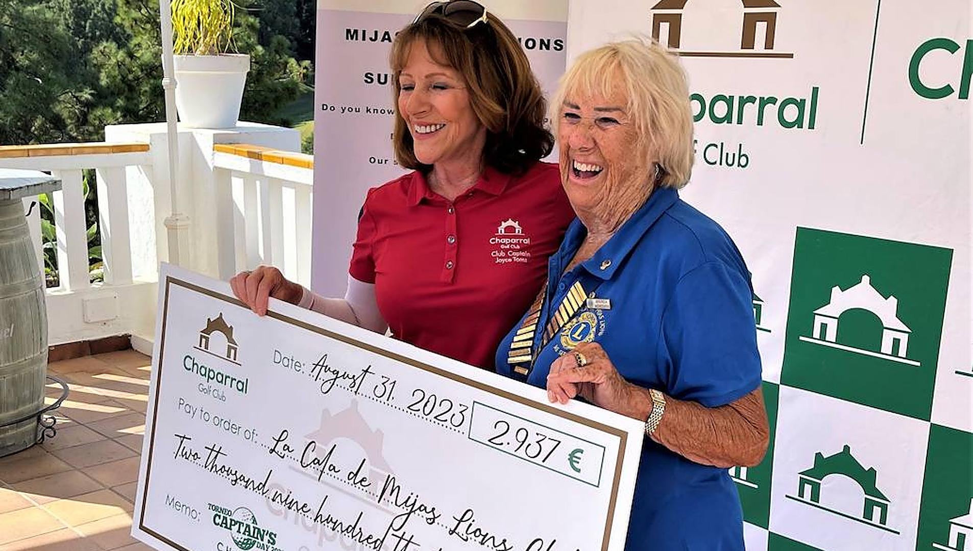 Mijas La Cala Lions receive cheque from local golfers - Vimarsana News