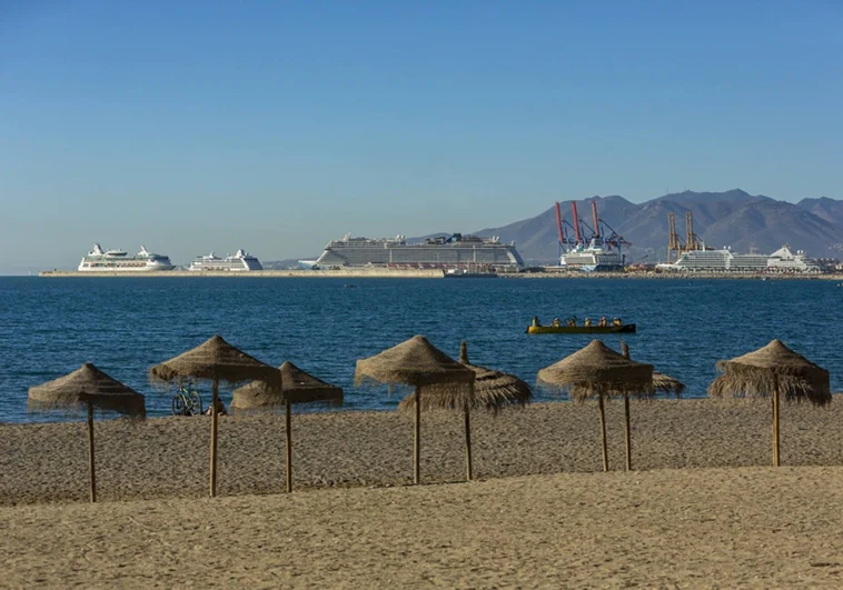 Five cruise ships docked in Malaga port (file image).