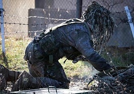 A soldier in a special operations exercise.