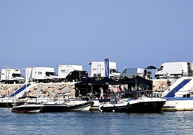 Filming of The Crown in Puerto Banús.