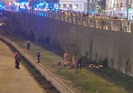 Emergency services at the scene.