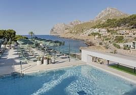 La Cala Sant Vicenc, at the foot of the Tramontana mountains