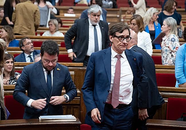 Alberto Feijóo after his speech in congress.