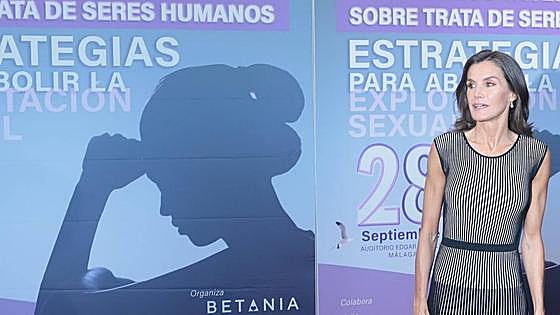 In pictures: Spain's Queen Letizia helps raise awareness of human trafficking problem during appearance at Costa del Sol conference