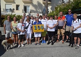 Walkers participating in a previous RBL Nerja Poppy Walk.