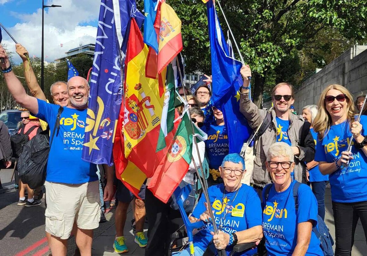 Bremain in Spain members at the National Rejoin March in London on 23 September
