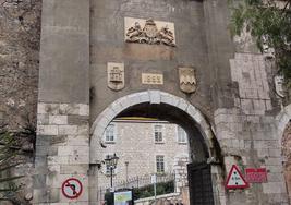 The restored gate, shields and walls.